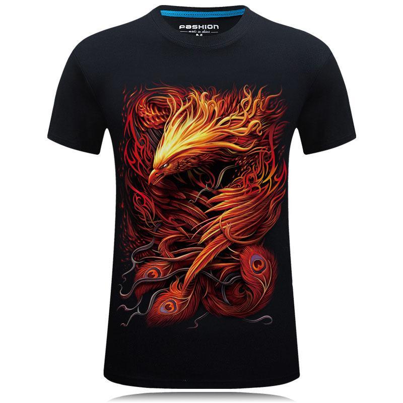 Fiery Phoenix Transformation Graphic Tee - Theone Apparel