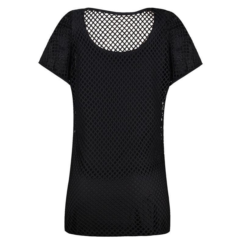 Fishnet Mesh Double Layer Shirt Top - Theone Apparel