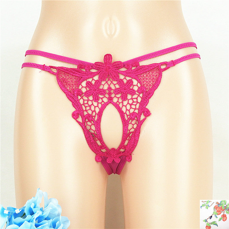 Floral Embroidery and Lace Cutout-Rose Red-Theone Apparel