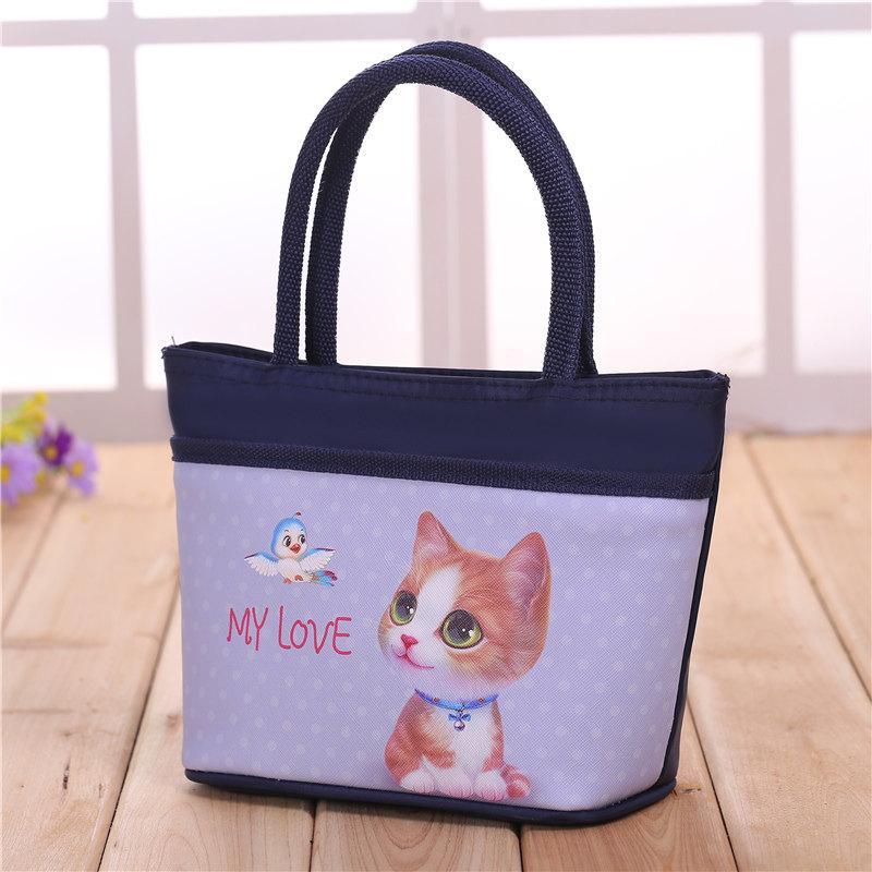 Tote de poignée de corde fleurie