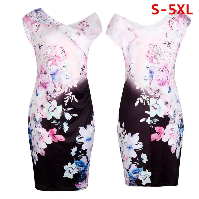 Geisha Floral Print Ombre Fade Dress - Theone Apparel