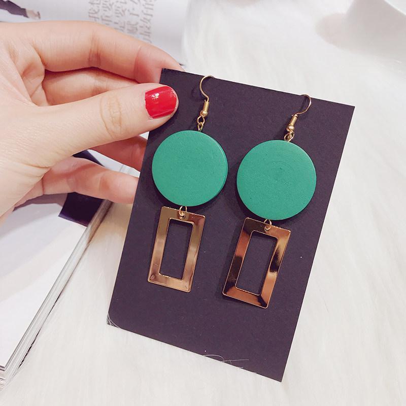Geometric Mashup Statement Earrings-Green-Theone Apparel
