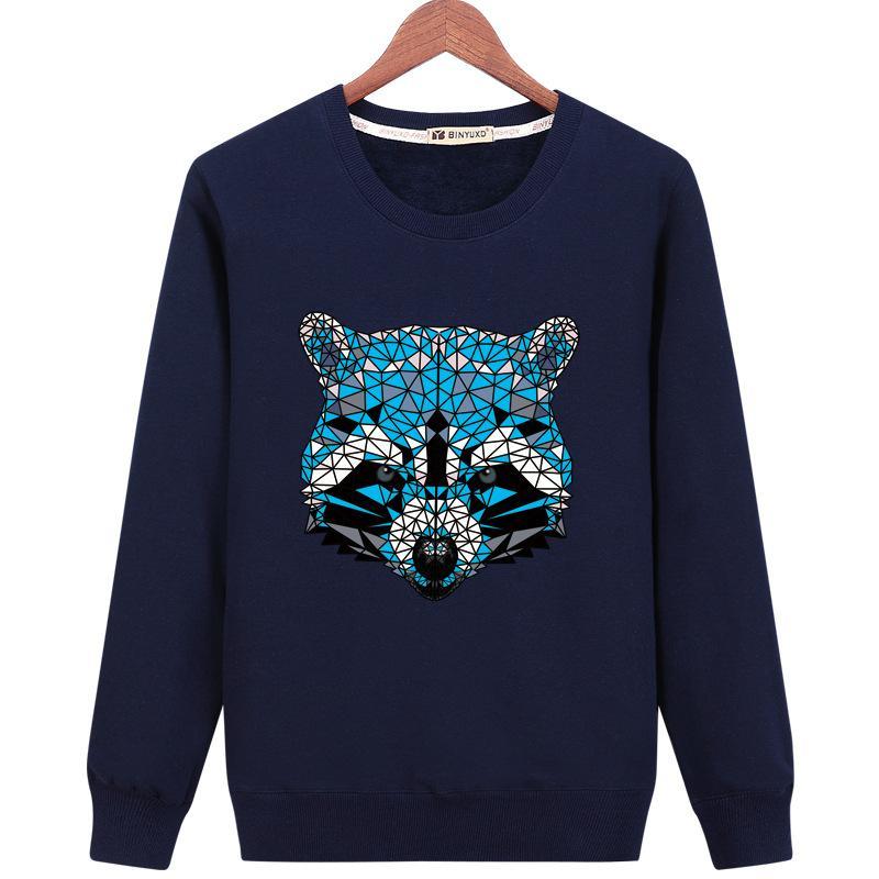 Geometric Tile Raccoon Graphic Sweater