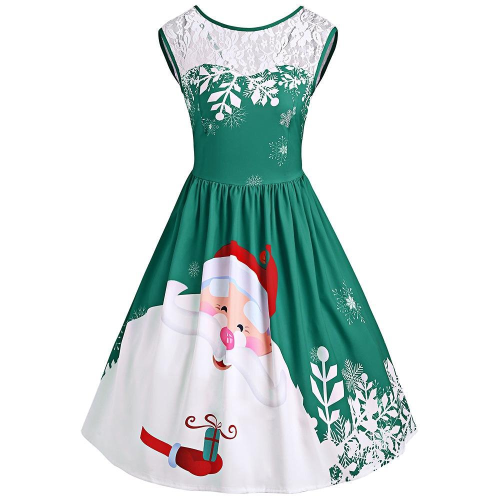 Vestido de festa de Natal vermelho do Papai Noel