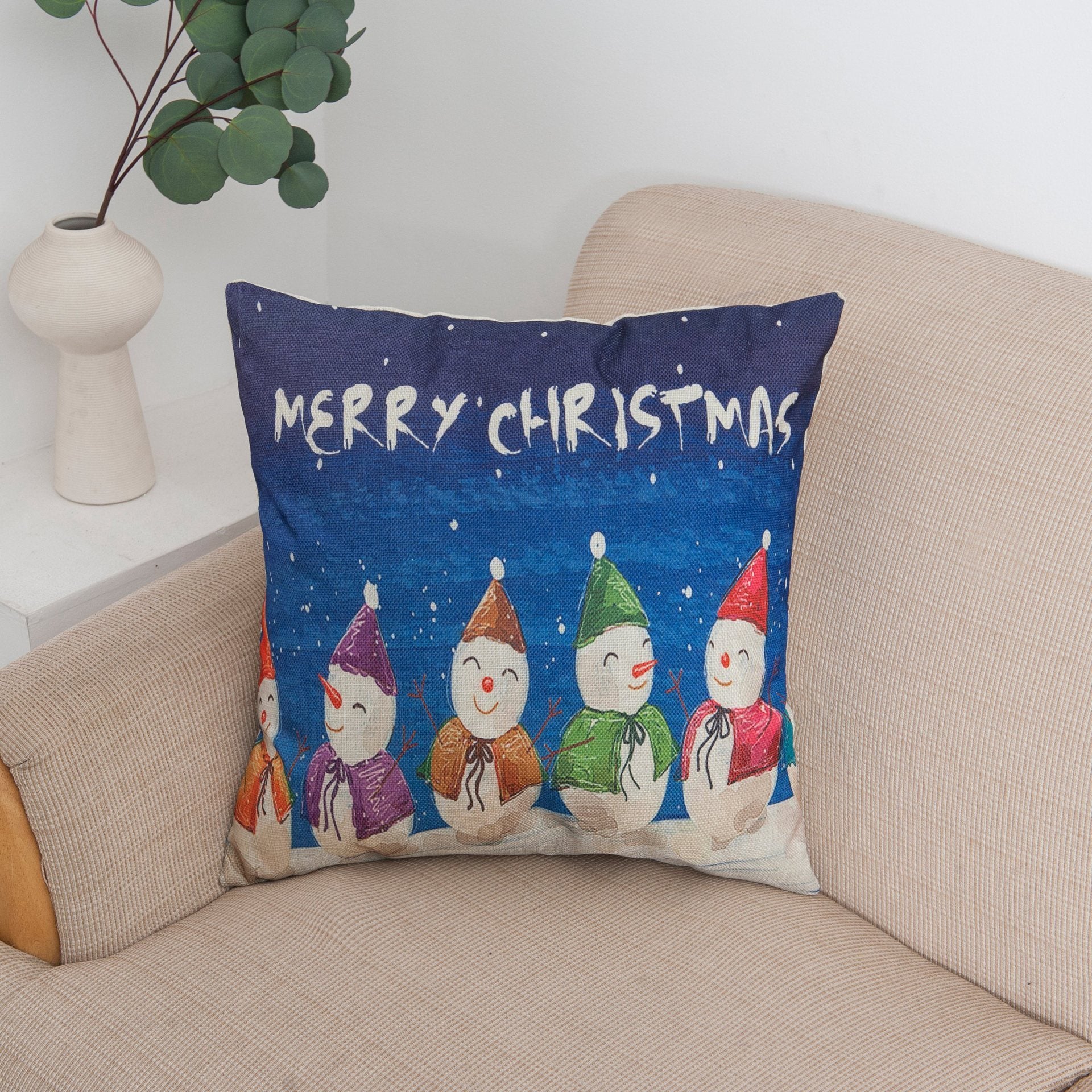 Fundas de almohada de Navidad felices vacaciones