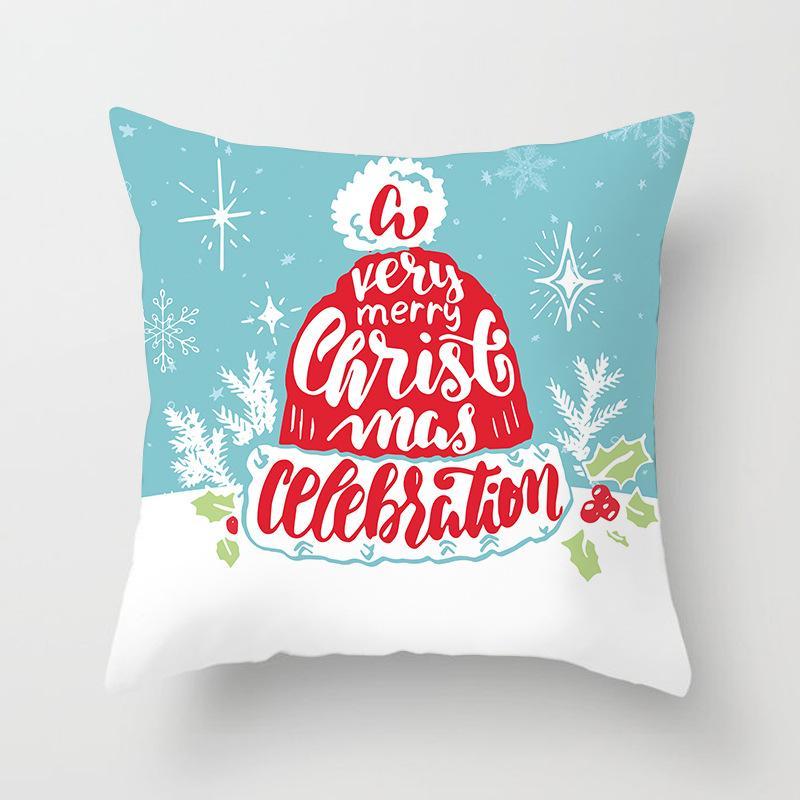 Ice Blue Christmas Themed Pillow Covers-601-0059-S6-Theone Apparel