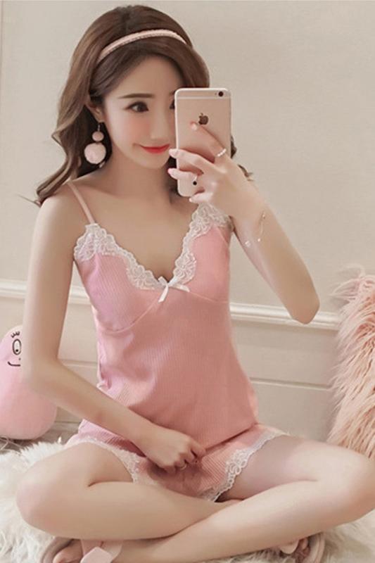 In Love With Lace Sleepwear Set - Theone Apparel