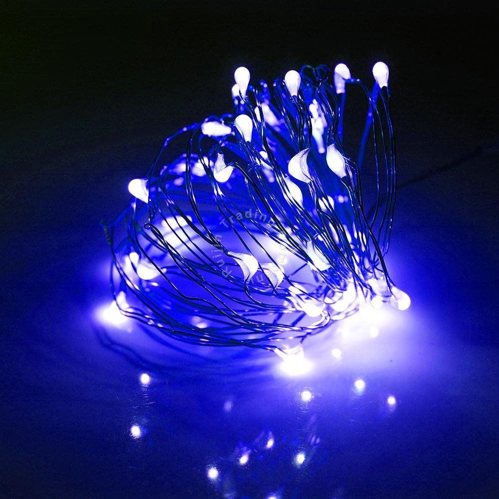 LED Copper Wire Battery Powered Lights-Blue-Theone Apparel