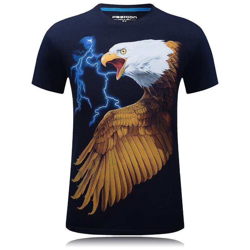 Lightning Strikes Eagle Flies EUA camisa