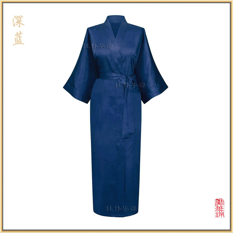 Long Lengths Loose Sleeve Robe-Dark Blue-Theone Apparel