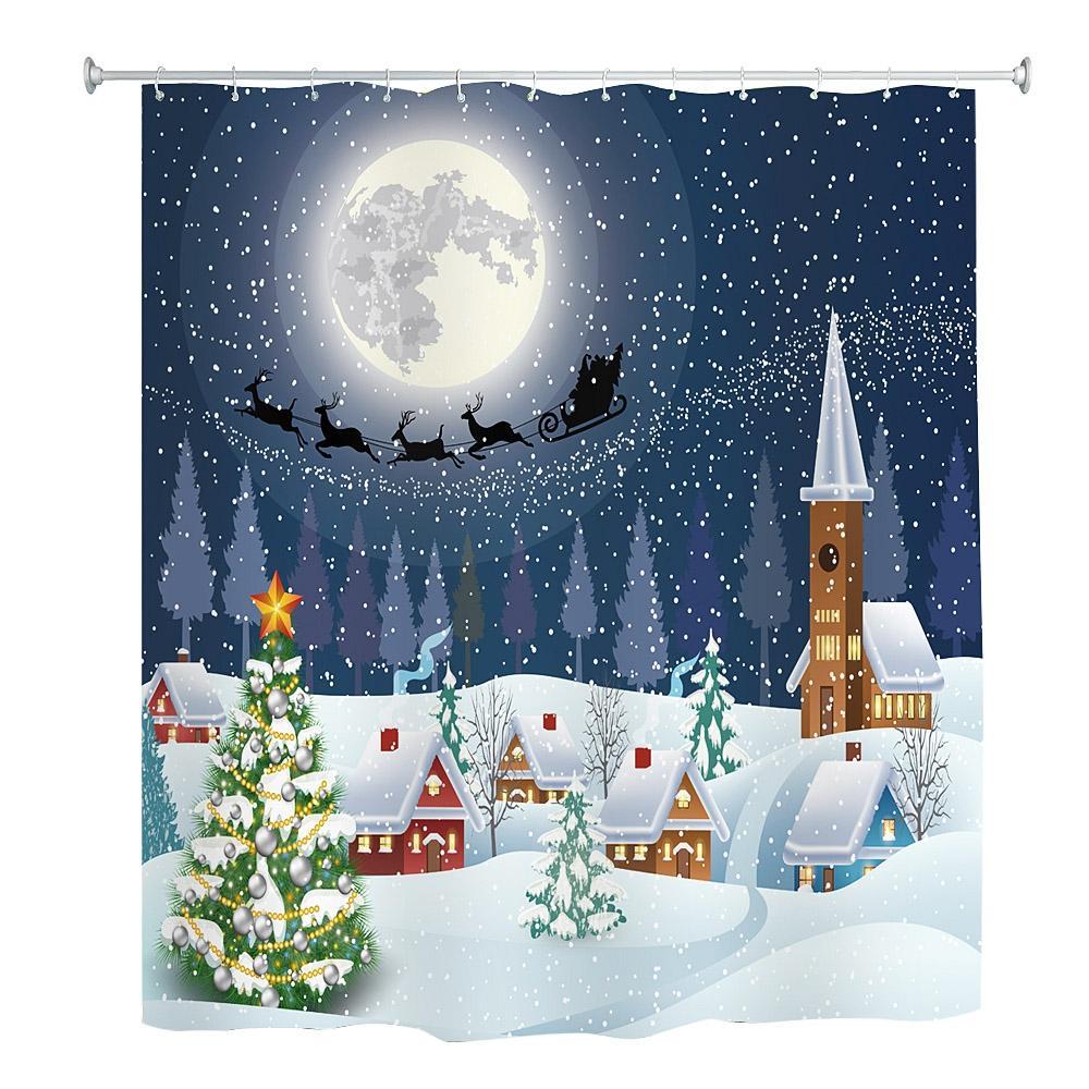 Joyeux Noël 3D Curtain de douche