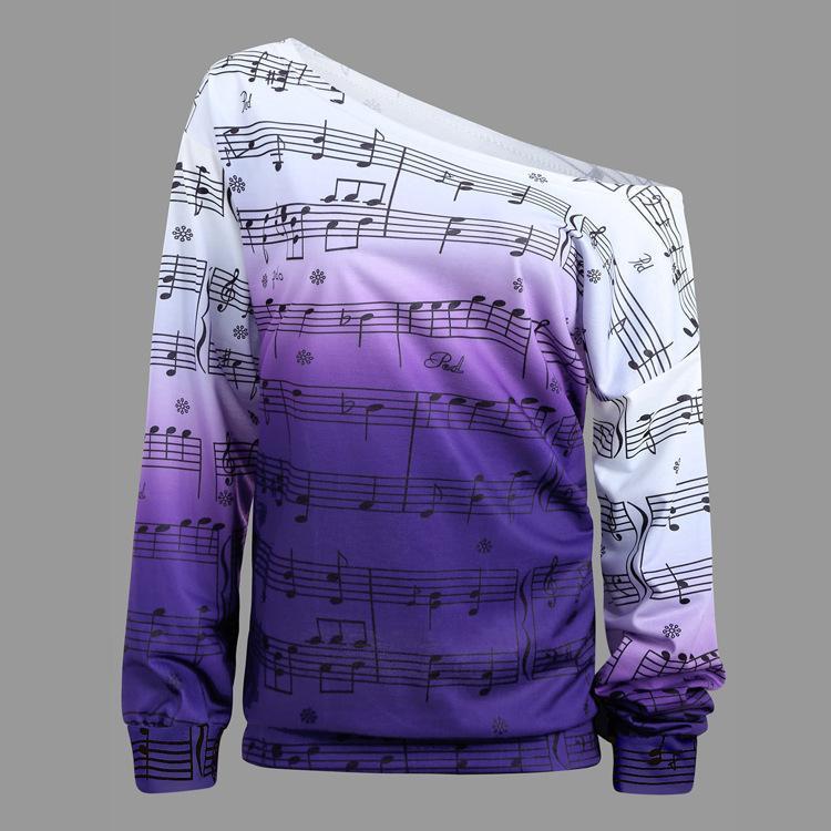 Neon Ombre Music Note Sweater