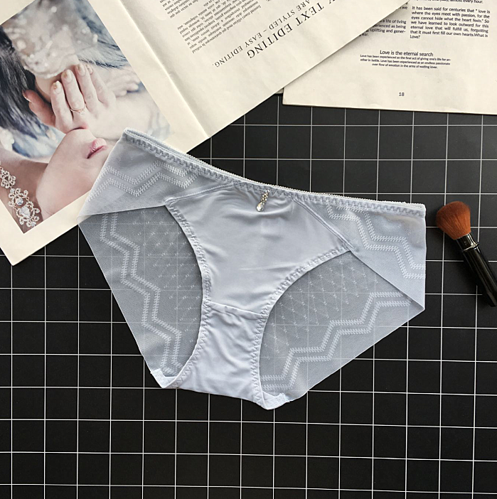 經典的絲滑內褲，半透明背部