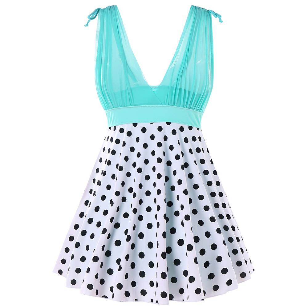 One Piece Polka Dot Swimwear