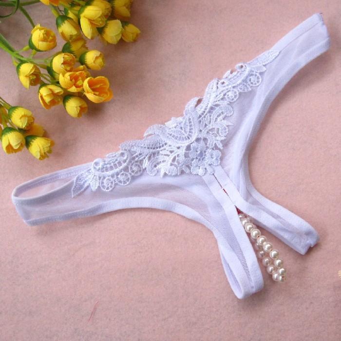 Pearly Secret Cheeky Crotchless Panties