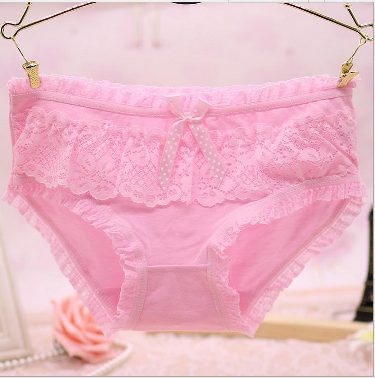 Girly kant en ruches bikini panty