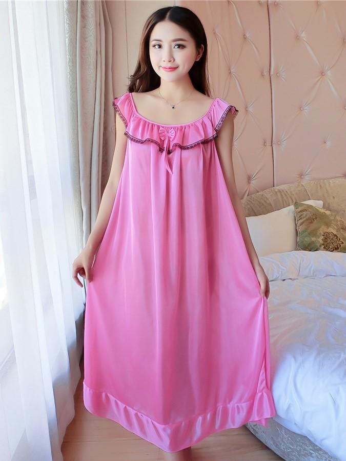 Robe nuiseuse sans manches à volants