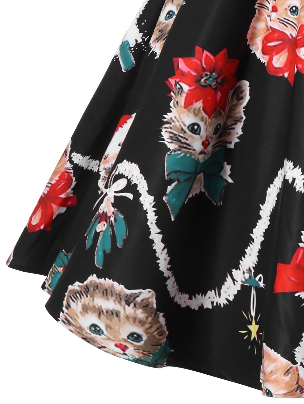 Plus Size Christmas Kitten Dress