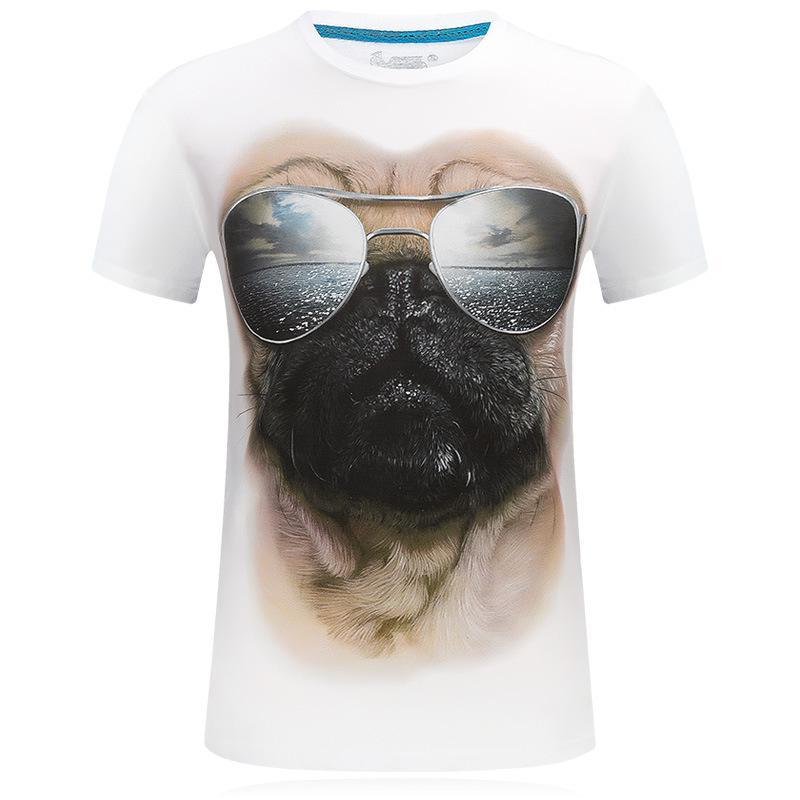 Pug avec des nuances Shirt idiot Face