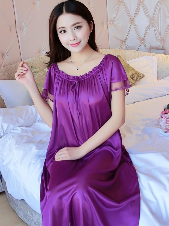 Baju tidur ruffle mesh sutra