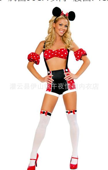 Mini Mouse Polka Dot Lingerie With Stockings