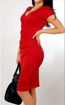 Robe bodycon de l'ourlet croisé