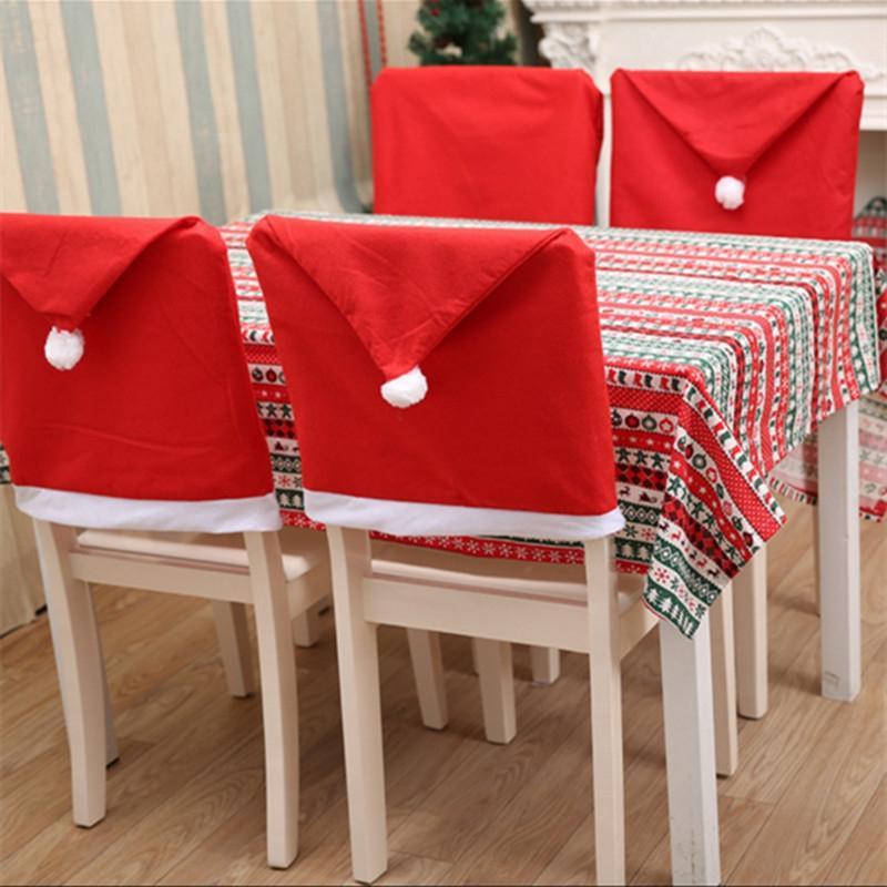 Santa Christmas Hat Chair Cover