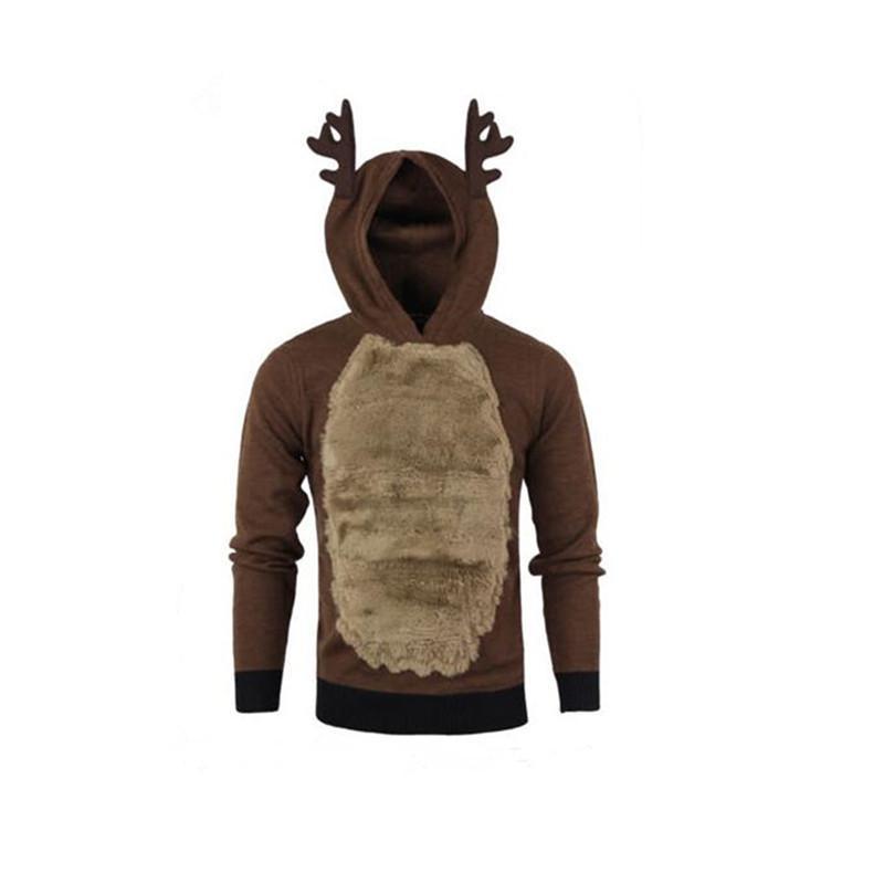 Reindeer Holiday Costume Antler Sweater-Theone Apparel