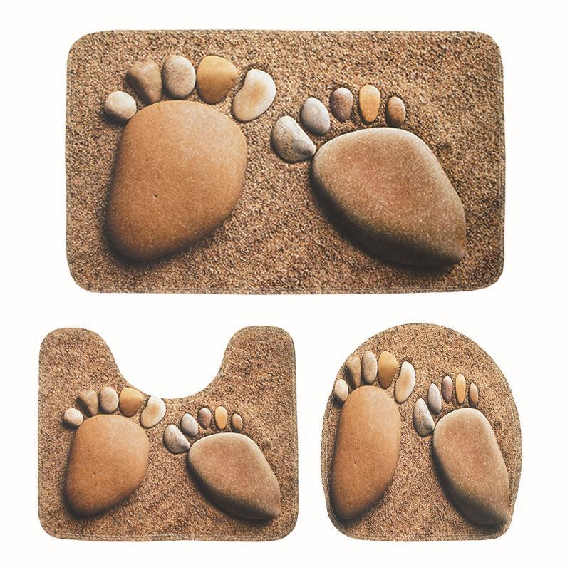 Rocks and Stone Bath Mat Set