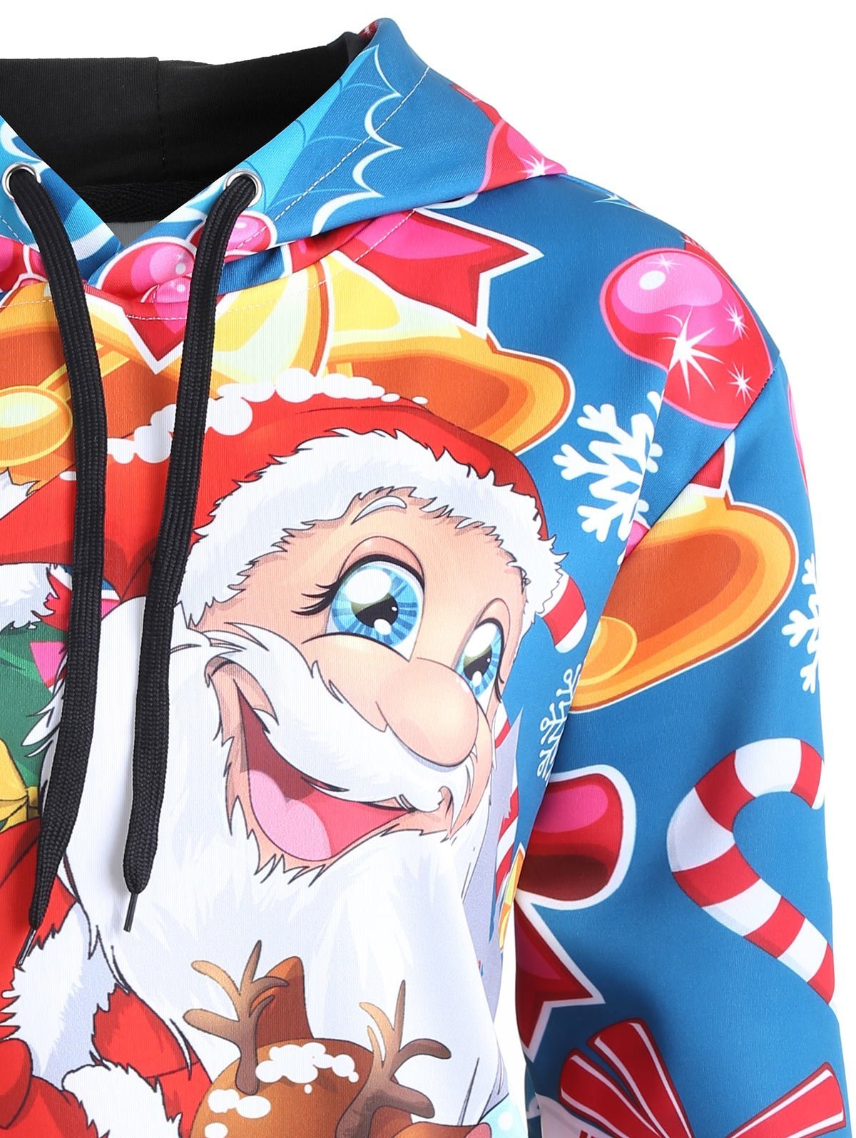 Santa and Reindeer Plus Size Hoodie