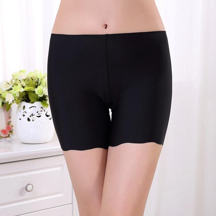 Scalloped No Show Long Undershorts-Black-Theone Apparel