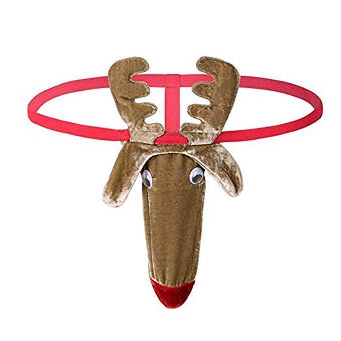 Sexy Raindeer Mankini With Suspenders-Theone Apparel