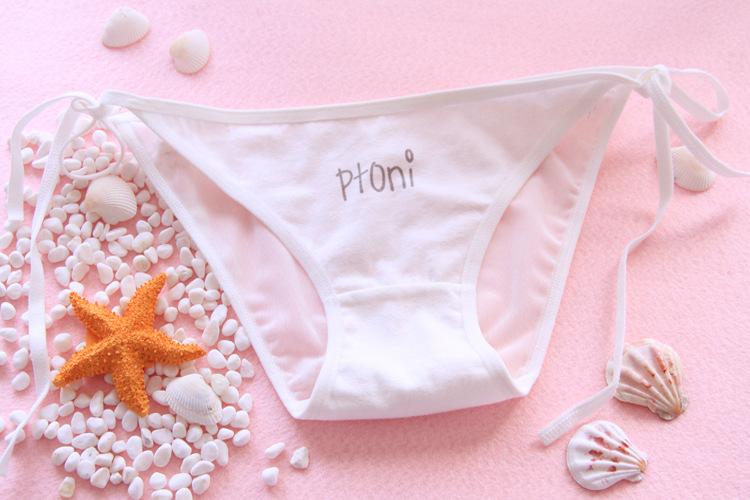 Side Tie Bikini Panty-White-Theone Apparel