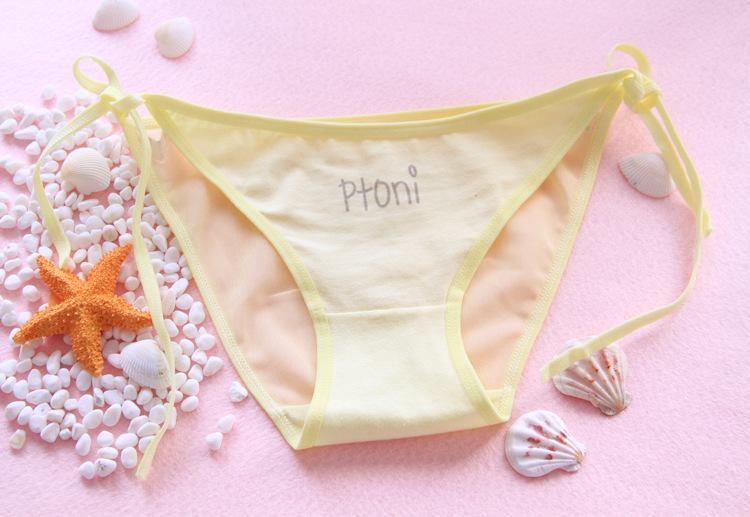 Side Tie Bikini Panty-Yellow-Theone Apparel