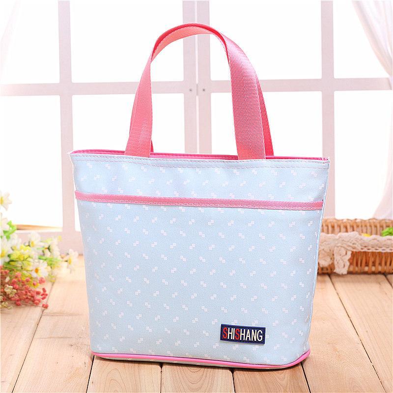 Bolso tote grande con estampado preppy