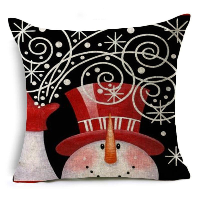 Smiling Snowman Holiday Pillow Cows