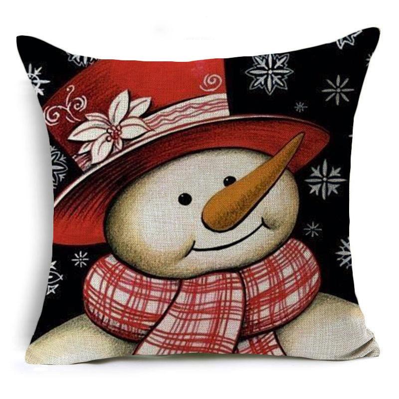 Smiling Snowman Holiday Pillow Covers