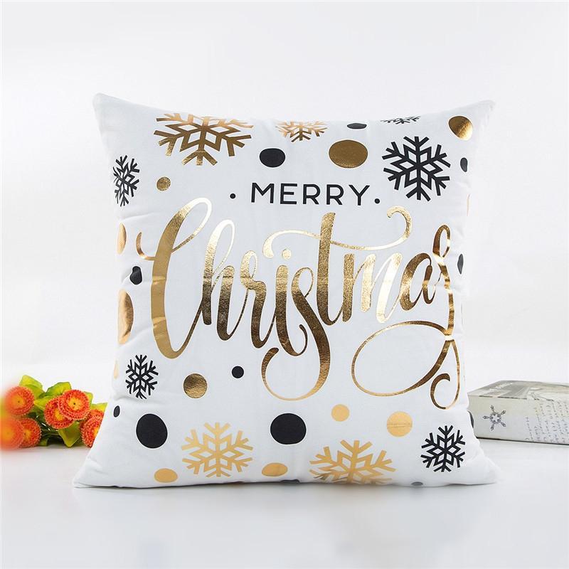 Snowflake Christmas Decorative Pillow Cover-White-Theone Apparel