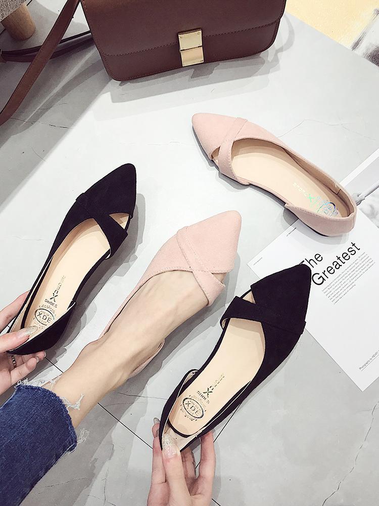 Soft Suede D'Orsay Ballet Flats