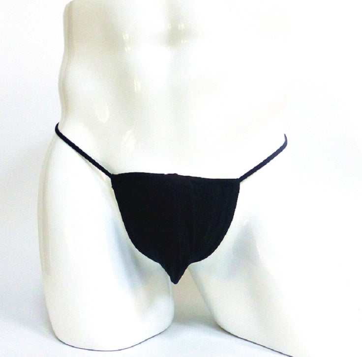 Solid Color Pouch G-String-Black-Theone Apparel