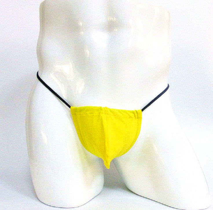 Solid Color Pouch G-String-Yellow-Theone Apparel