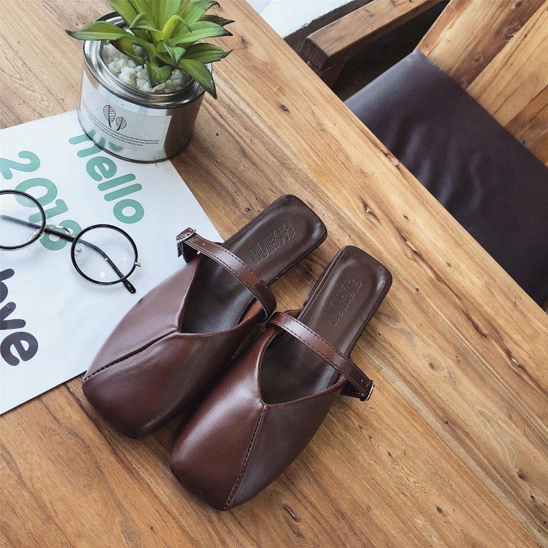 Square Toe Single Strap Sliders