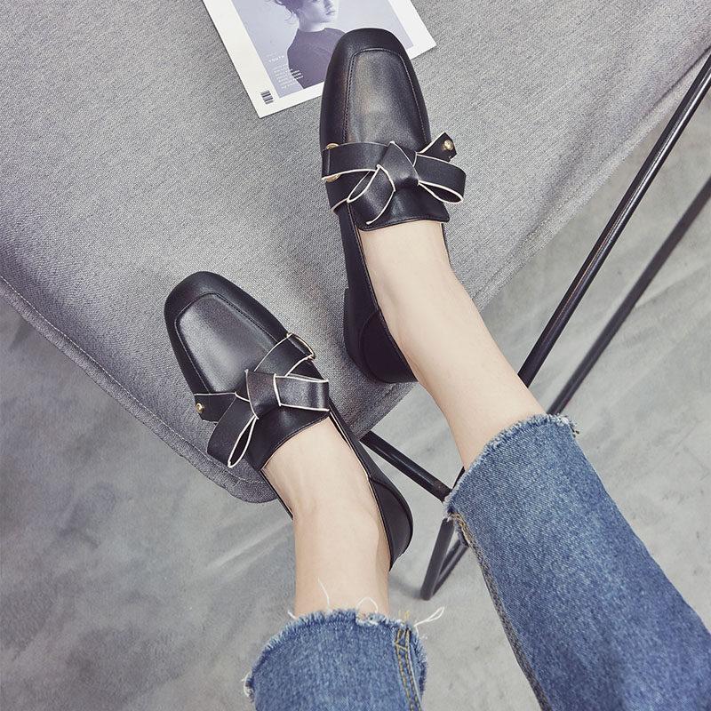 Starcrossed Love Leatherette Loafer Shoes-Black-Theone Apparel