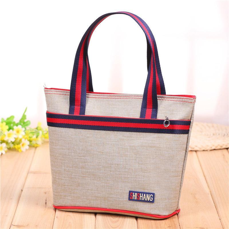 Bolso de mano tipo shopper con tiras