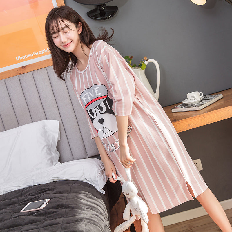 Oversized Side Slit T-Shirt Dress - Theone Apparel
