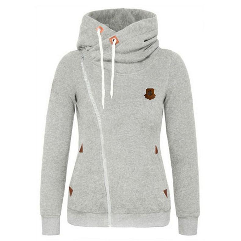 Hoodie serut ritsleting sisi trendi