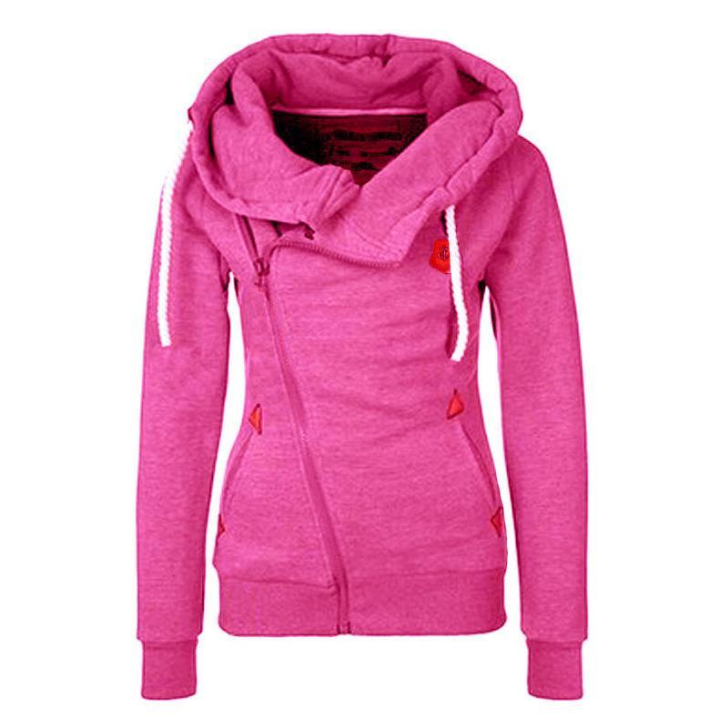 Hoodie serut ritsleting sisi trendi