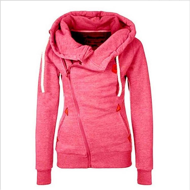 Trendy Side Zip Drawstring Hoodie