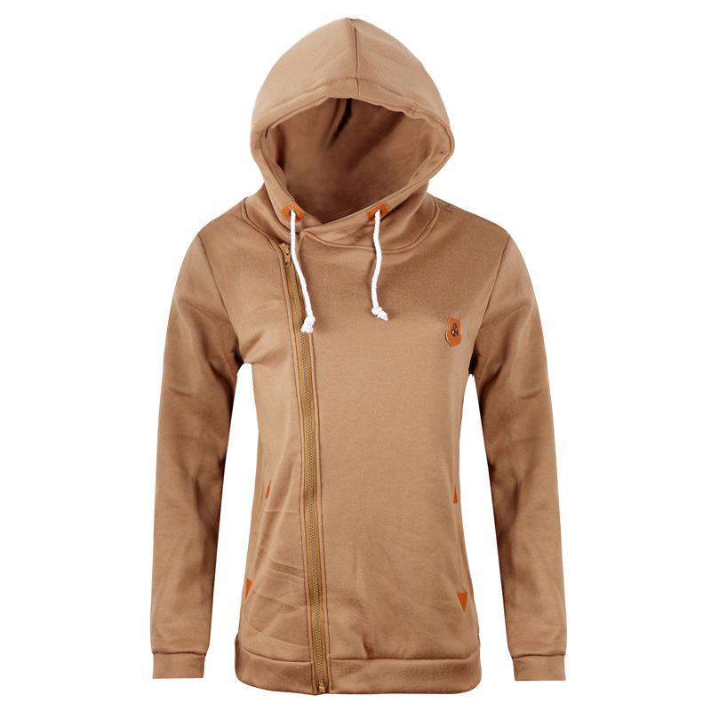 Hoodie serut ritsleting sisi trendi