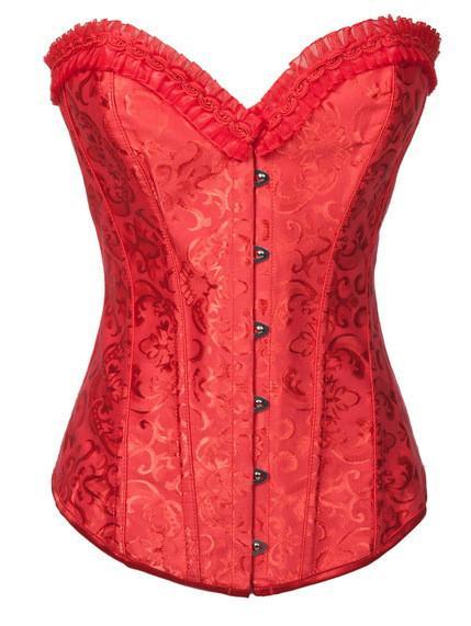 Waist Cincher Sweetheart Corset-Red-Theone Apparel